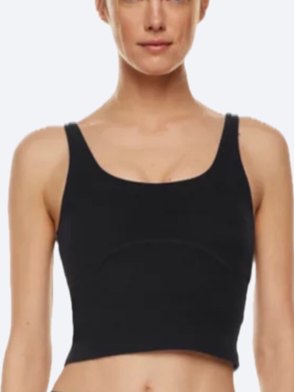 TNA TnaBUTTER Bound Sports Tank Top White Cropped Built-in Bra Size XS NWT